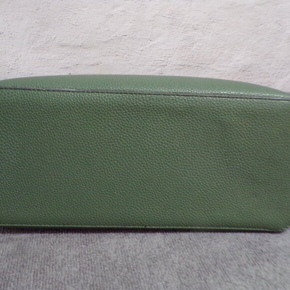 nanette lepore Avacado Green & Gold Trim Handbag w/Shoulder Strap & Zippers New - Picture 3 of 9